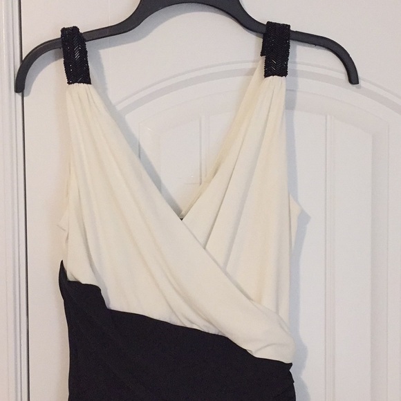 Ralph Lauren Colorblock Jersey Wrap Column Gown - Picture 6 of 8